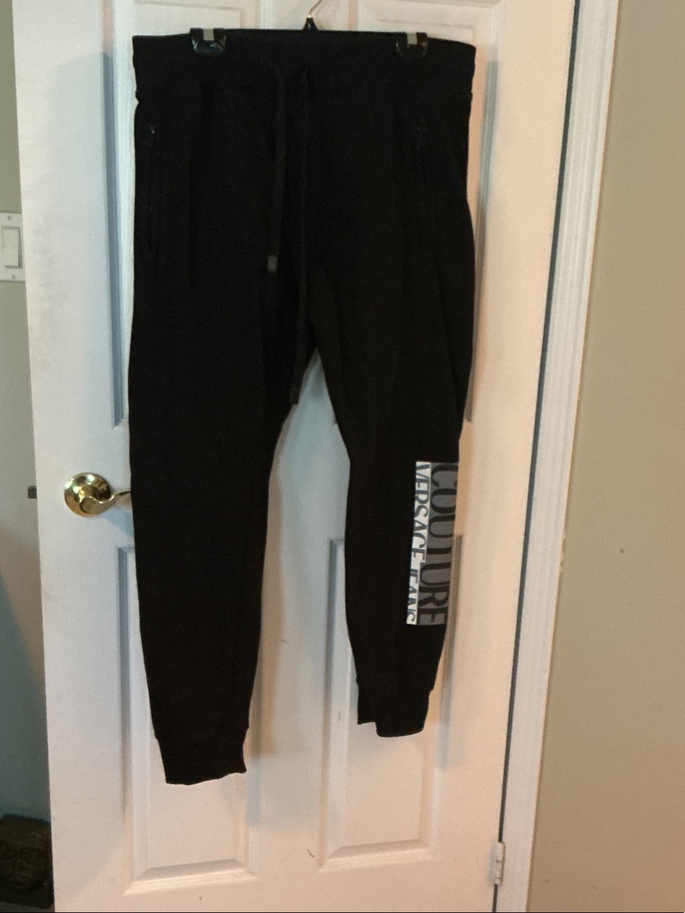Black Jogger Sweatpants with Side Logo